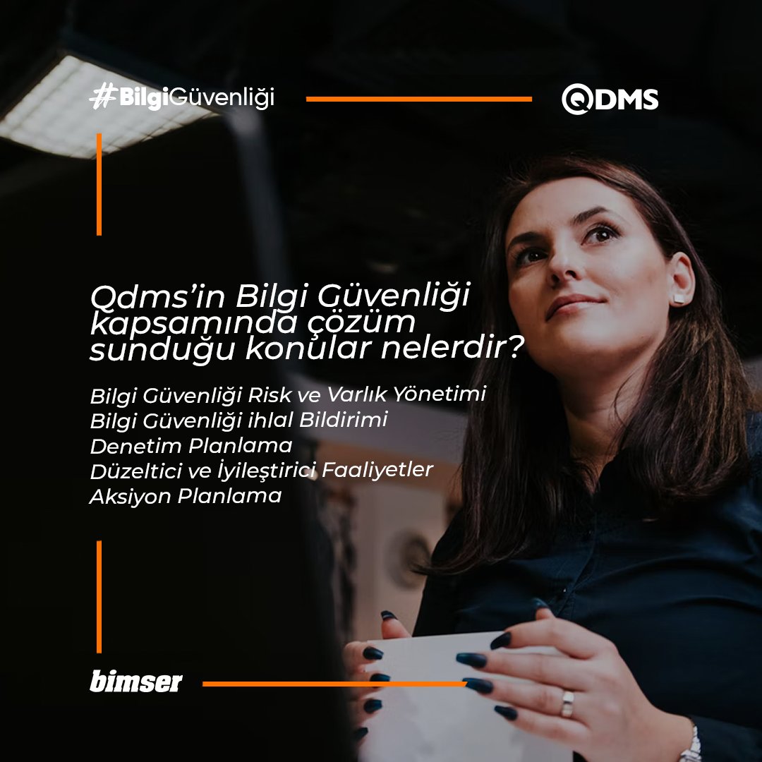 Bimser_'s tweet photo. Bilgi, yönetilmesi ve korunması gereken en değerli hazinedir.
Qdms’in Bilgi Güvenliği kapsamında çözüm sunduğu konular nelerdir?
👇
Çözümlerimizi İncelemek, Ayrıntılı Bilgi Almak ve Demo Talebinde Bulunmak İçin https://t.co/K5fhr9Tpo1
#QDMS #bilgi #siber #planlama #bimser https://t.co/xQ6ZxOWGJT
