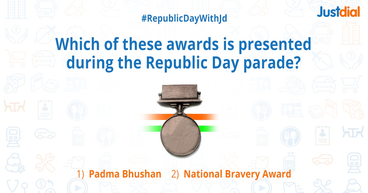 #ContestAlert Participate in the #RepublicDayWithJd #contest and get a chance to win Amazon vouchers worth Rs 500.
To participate –
1) Reply to all the 6 questions
2) Tag 3 of your friends
3) Download the #Justdial app jsdl.in/appdmjdtwo