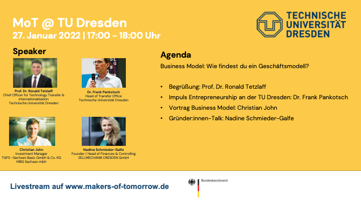 makersoftmrw's tweet photo. Makers of Tomorrow ist morgen, am 27. Januar bei der @tudresden_de zu Gast! Ab 17 Uhr können alle live auf der Website zur Ringvorlesung einschalten und spannendes lernen! https://t.co/qYh99Ag90H https://t.co/lA1hl74p4Z