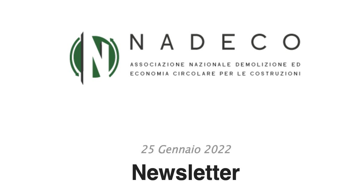 AsNADECO's tweet photo. È uscita l'ultima Newsletter di NADECO!
Al suo interno troverete news riguardo:
#Appalti
#EconomiaCircolare
#Sicurezza
e molto altro!

Come ricevere la nostra newsletter? 
✍️ associazione@nadeco.info https://t.co/x55IJjFAE4