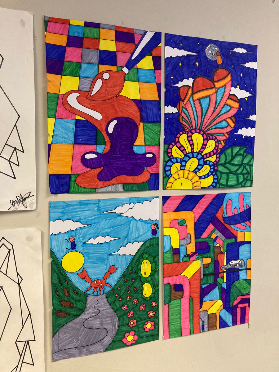 edstart_sch's tweet photo. Mindfulness colouring can be a great way to ease anxiety and stress in young people. Here are some beautiful pieces completed by one of our year 10s to cheer up your Wednesday! #mindfulnesscolouring #wellnesswednesday #mindfulness #mentalhealth https://t.co/ajFV2b9usY