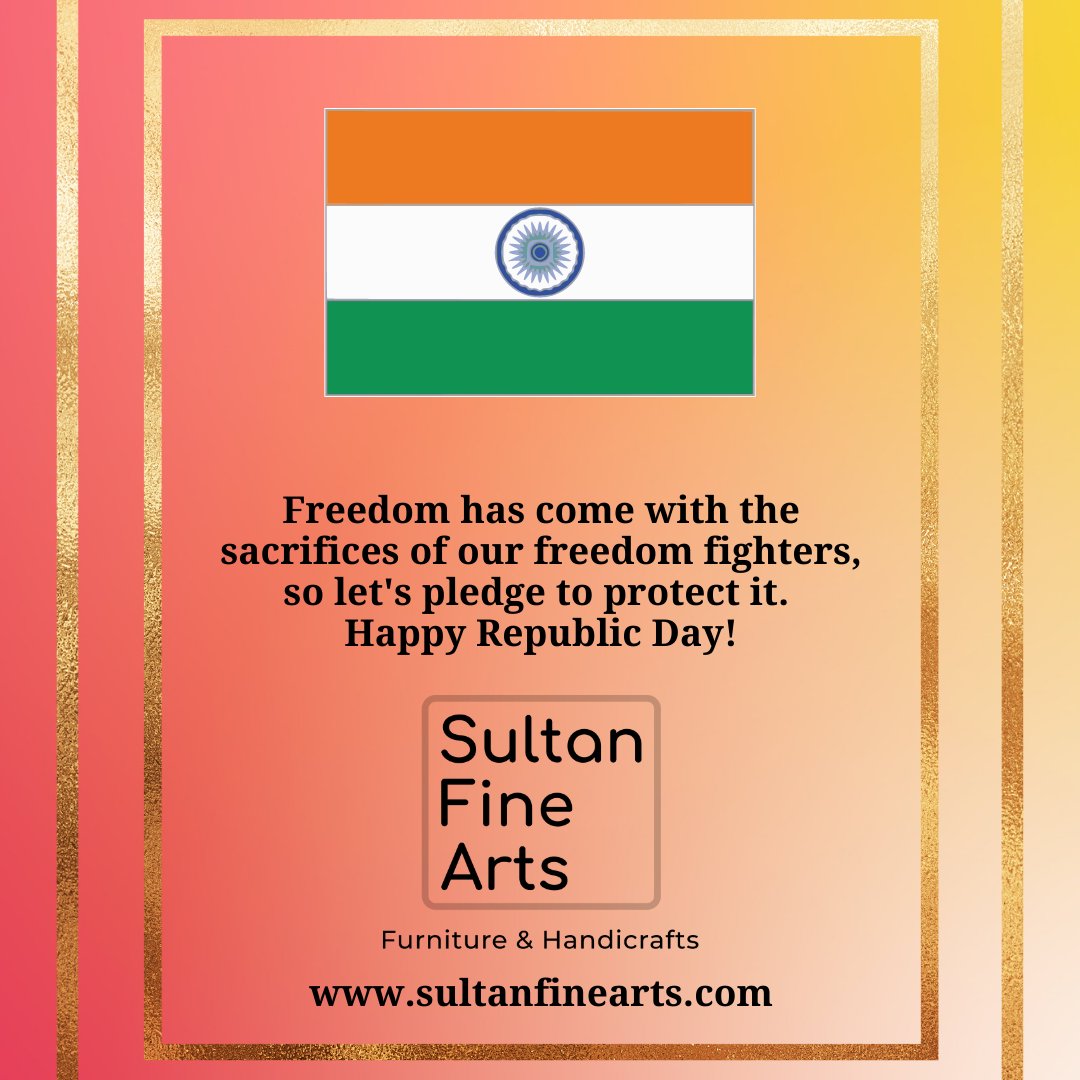 Sultanfinearts's tweet photo. “Democracy is not merely a form of government. It is primarily a mode of associated living, of conjoint communicated experience. It is essentially an attitude of respect and reverence towards fellow men.” – BR Ambedkar

Wishing you a Happy Republic https://t.co/yMOUR0t3iu https://t.co/iYOIIektFj