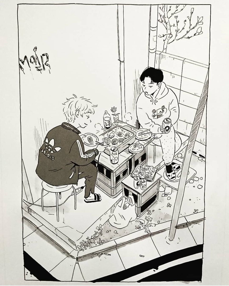 「ひらやすみ」思い付く前に描いた次の連載こんな感じの描きたいなぁって絵です。 