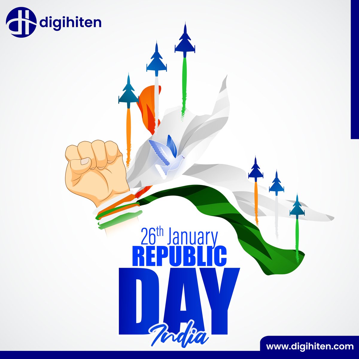 digihiten's tweet photo. Happy Republic Day 2022! On this day, let’s recall the true heroes of India who sacrificed their lives to give us freedom.  #HappyRepublicDay  #India  #freedom  #trueheroes #happyrepublicday2022 https://t.co/wk5M8fLyNl