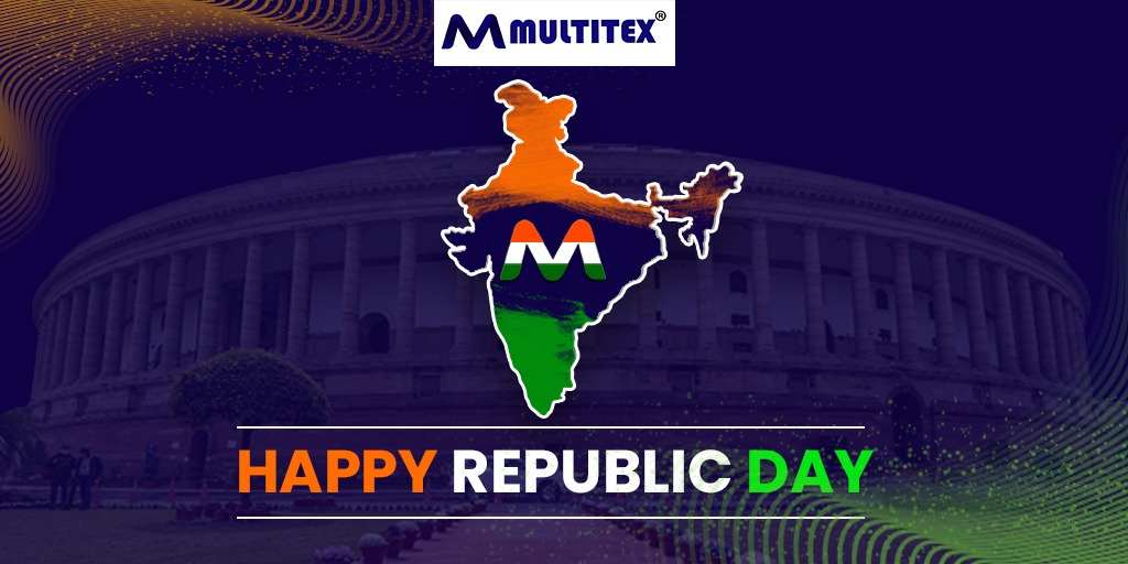 MultitexG's tweet photo. On the 73rd anniversary of becoming a sovereign socialist secular democratic republic, Multitex team celebrates its contribution in building a strong and ‘atmanirbhar’ #India. 
#Multitex family wishes all A #HappyRepublicDay.
#republicday #india #republicdayindia #republicday2022 https://t.co/ppPWncNpdD
