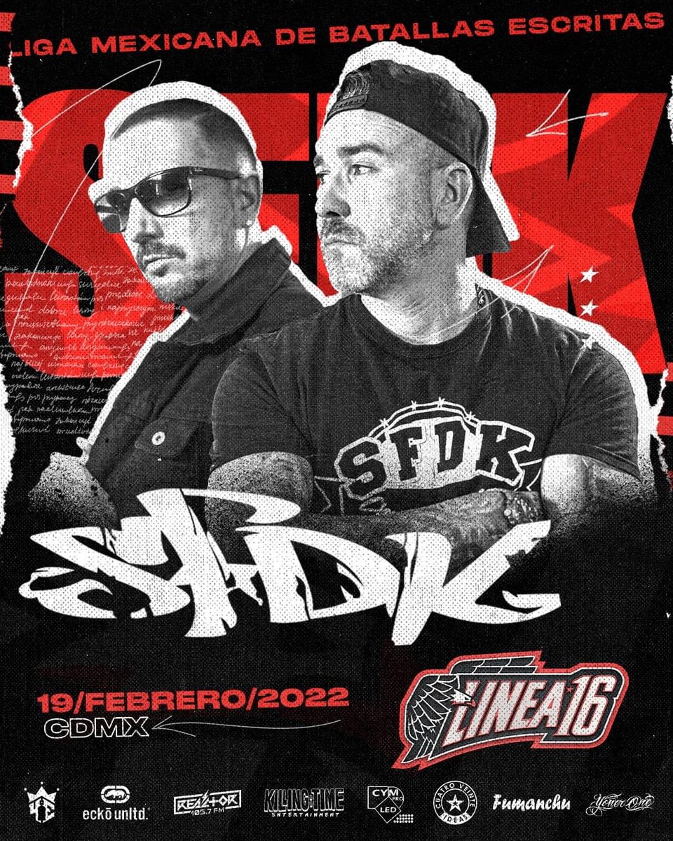 . <a href="/SFDKoficial/">Sfdk</a> directamente desde Sevilla, España 🇪🇸 llega a la Linea 16 para regalarnos un gran show con todos sus clasicos, <a href="/yozatu/">Zatu Rey</a> &amp; Oscar son la cereza de este gran pastel que les tenemos preparado.
¿Estás listo?