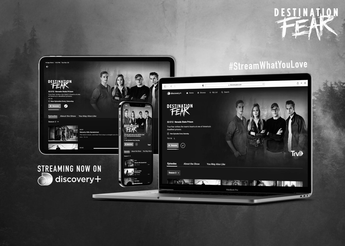MadisonCummins0's tweet photo. It’s not too late to get hooked on #DestinationFear ! Tell your friends and family to watch a few episodes and see what they think ! 🙌🏻 

Every episode is available to stream on @discoveryplus whenever, wherever ! 📱💻

Happy streaming !!! #RenewDestinationFear https://t.co/mW3kKTq5h4