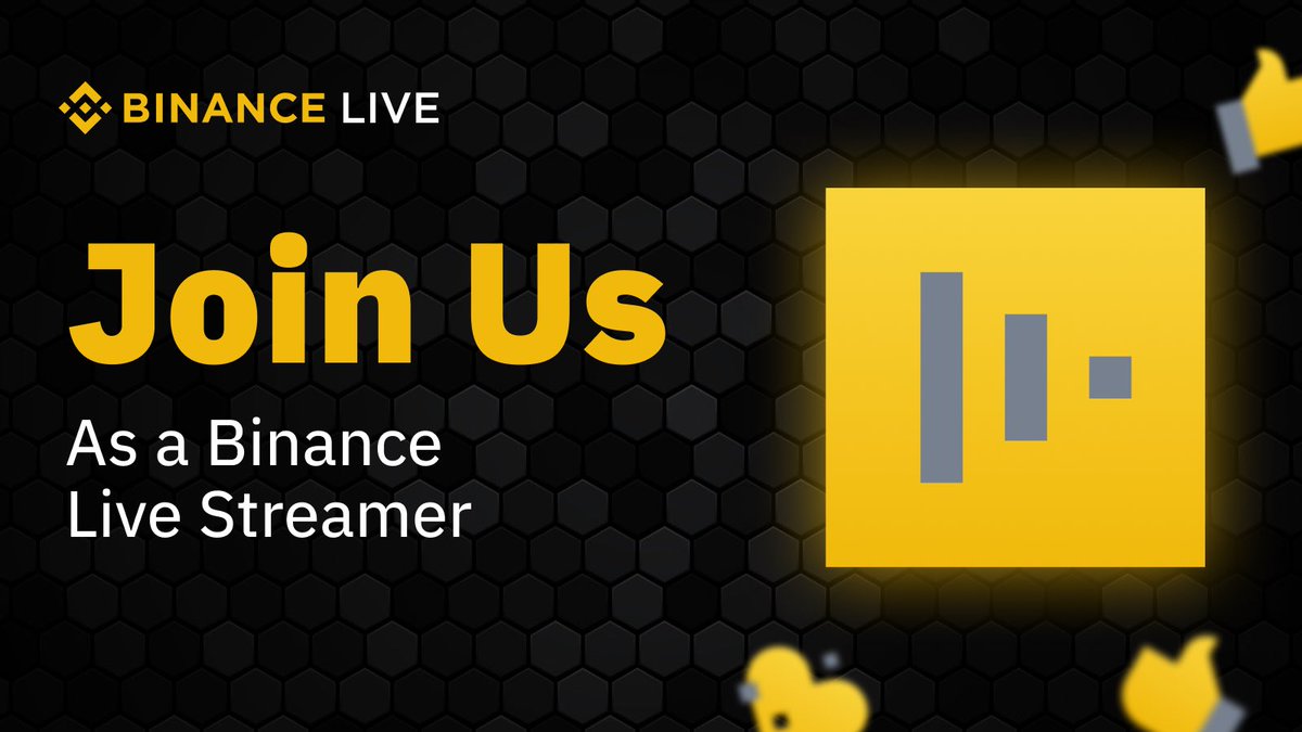 Join #Binance Live: Build your own crypto live-streaming channel ➡️  https://t.co/F3Jh0QcwxW
