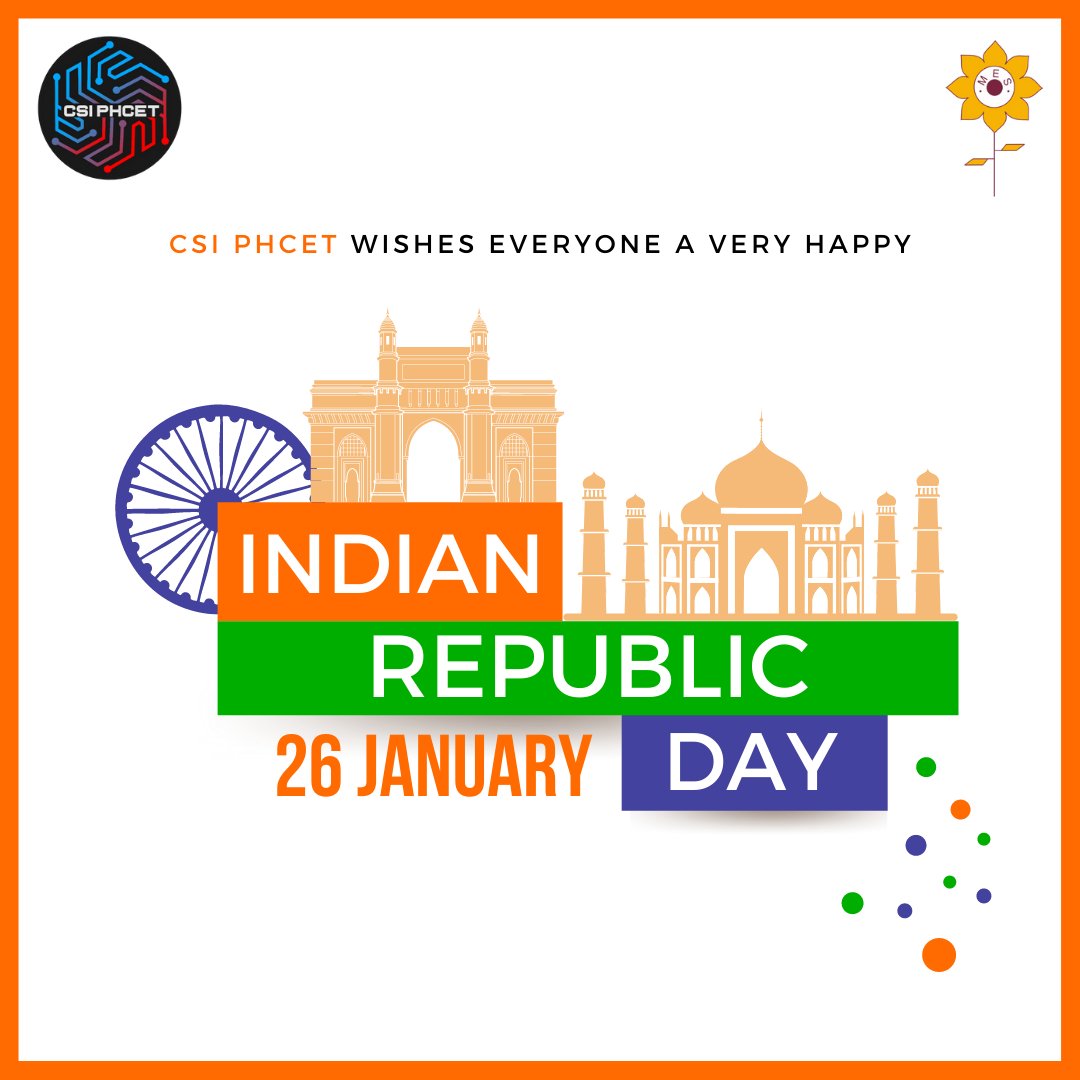 csiphcet's tweet photo. Let’s salute the sacrifices made by freedom fighters and soldiers who made us realise the dream of an independent and unified India. Happy Republic Day!🇮🇳
.
.
.
.
#HappyRepublicDay #csiphcet 
.
. https://t.co/i9bHIiyCK7