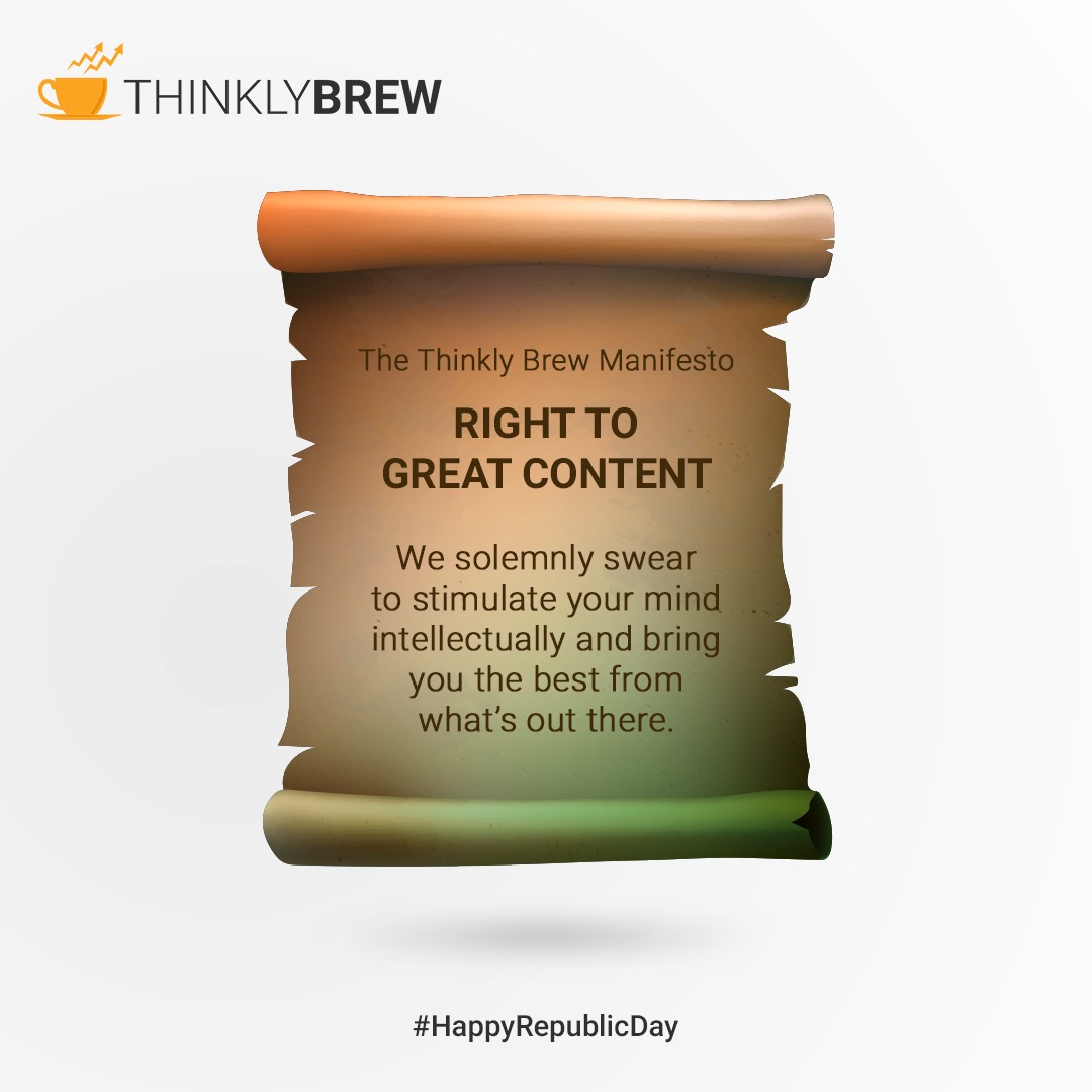 ThinklyBrew's tweet photo. Let there be knowledge! Happy Republic Day, folks 😊

#republic #republicday #constitution #HappyRepublicDay #happyrepublicday2022 https://t.co/A7qI6b1QVm