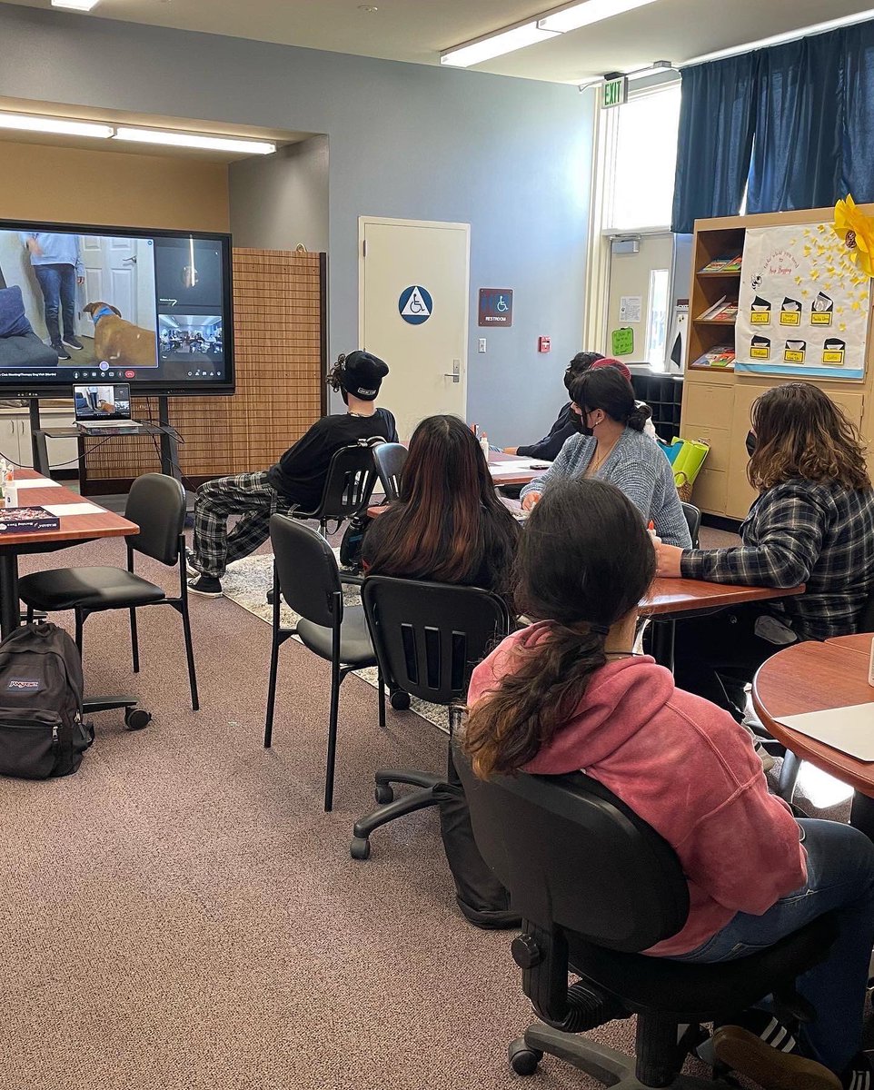 Martin the lab and Mrs. Anna graced us with a virtual visit and art activity! Martin was the perfect virtual therapy support dog! Technology is a beautiful gift 💻🦮🎨🖼