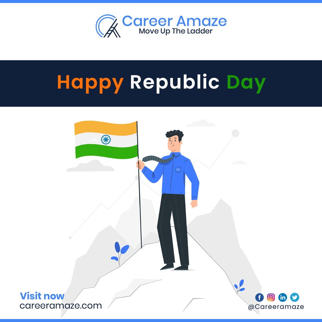 careeramaze's tweet photo. May our tricolour 🇮🇳 always fly high. Let's take a moment to salute the pillars of our great Indian constitution -- justice, equality, liberty and fraternity. Have a happy Republic Day.
.
.
.
#happyrepublicday #republicday #republicdayindia #happyrepublicdayindia #republicday2022 https://t.co/Z7rHXyTcsv