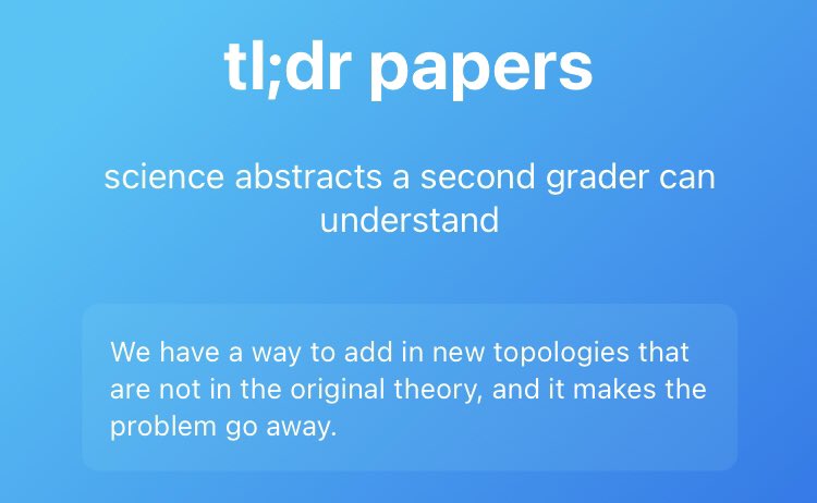 If I knew about this tl;dr papers we could have saved a lot of time and effort writing this