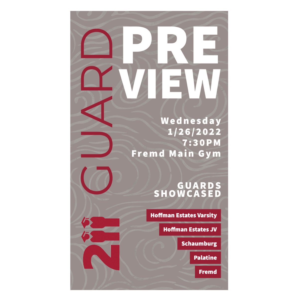 fremd_guard's tweet photo. It’s almost here!  Tomorrow is our D211 Preview!  Come out and see all of the D211 Winter Guards preview their season performance! #fhsspirit #d211 #districtstrong https://t.co/ckATNGxCzL