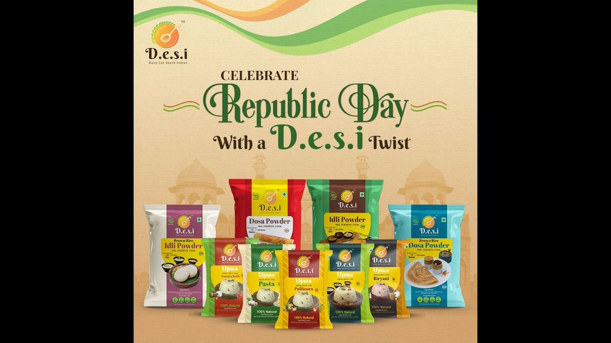 desinatural's tweet photo. Republic Day 2022 has arrived

On this day, let us celebrate this momentous day with full enthusiasm and Desi Natural's Desi Twist Upma.

We wish you a very Happy Republic Day!

#desnaturals #republicday #indianrepublicday #january26 #india #indian #happyrepublicday #tricolour https://t.co/TaOSwfnWat