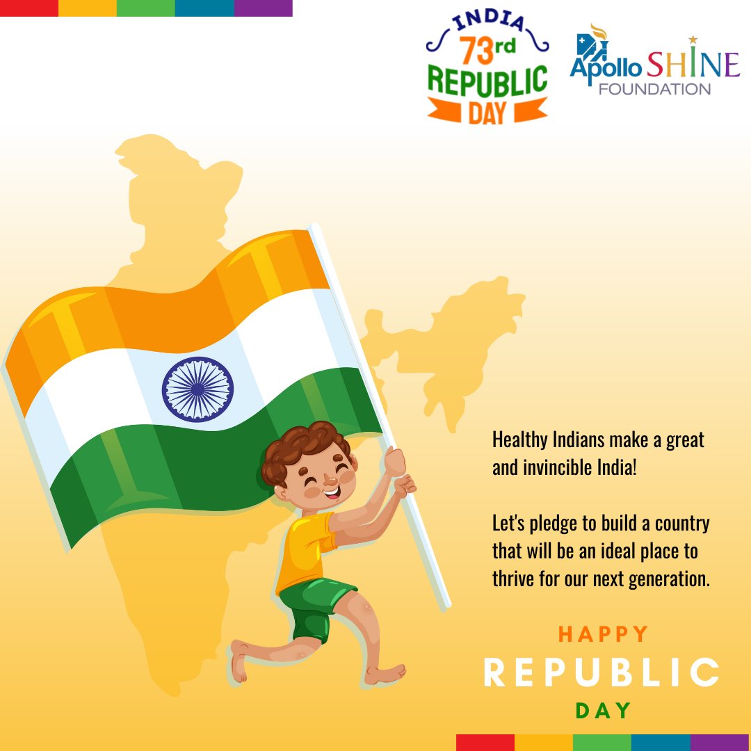 Let’s remember our brave heroes who waged a valiant battle for years so that we can live our lives with freedom and dignity.

Wishing everyone a Happy Republic Day!! 🇮🇳 

#apolloshinefoundation #keepindiahealthy #apollohospitals #republicday #73republicaday🇮🇳 #indianarmy