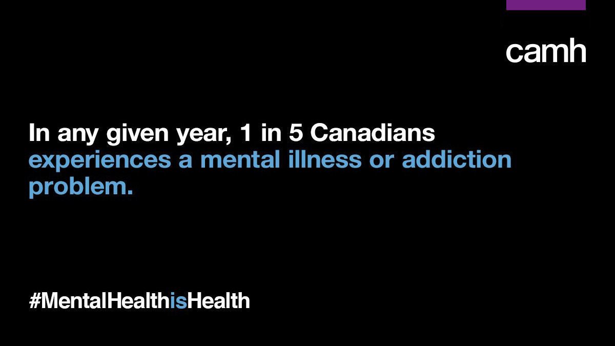 Mental illness and addiction affects a sizable portion of the population. A reminder that you do not have to face this battle alone. #BellLetsTalk