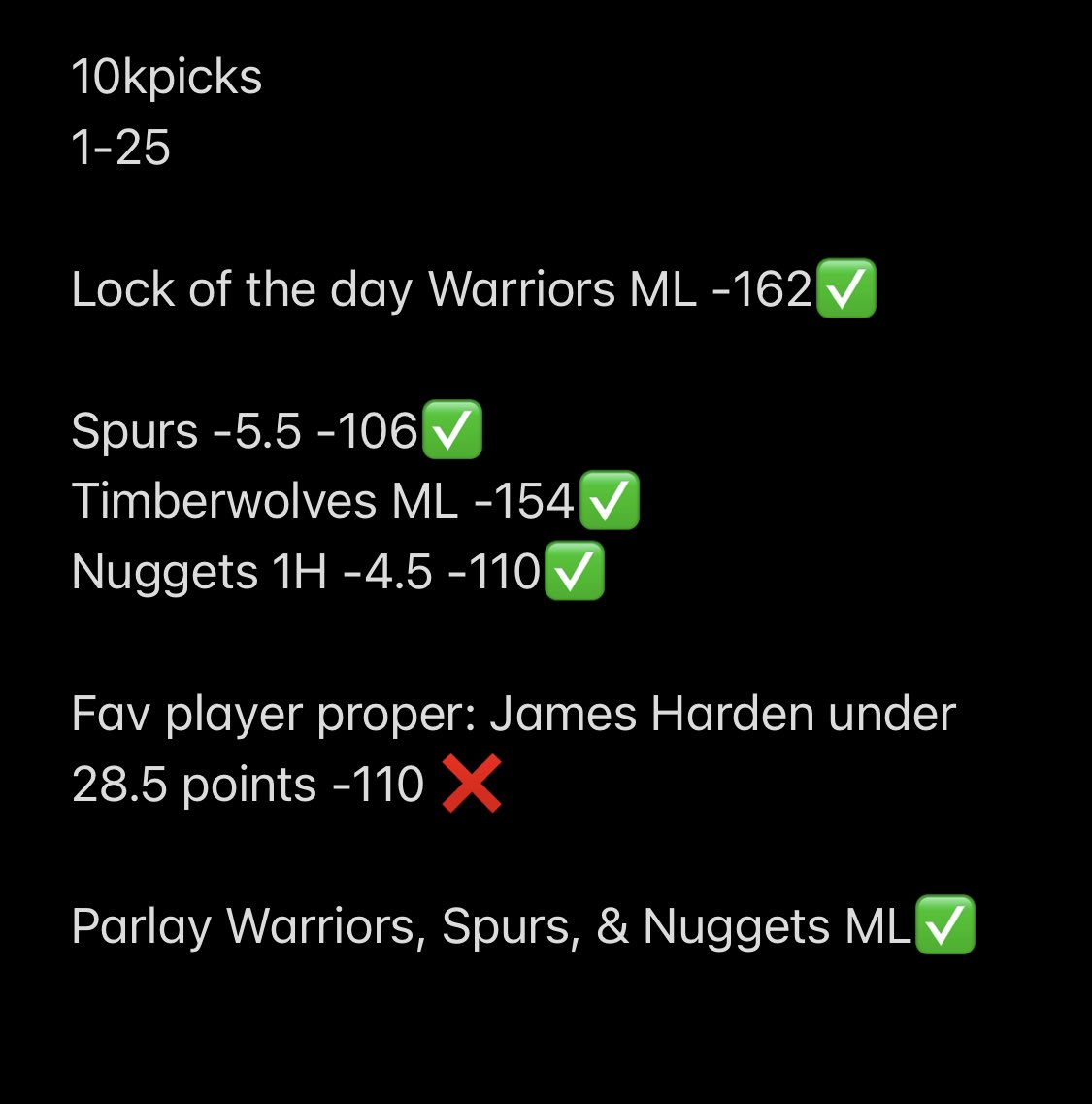 mr10kpicks's tweet photo. Discord vibing ! 5-1 on the day 🎯 https://t.co/8yV8wEQl9E