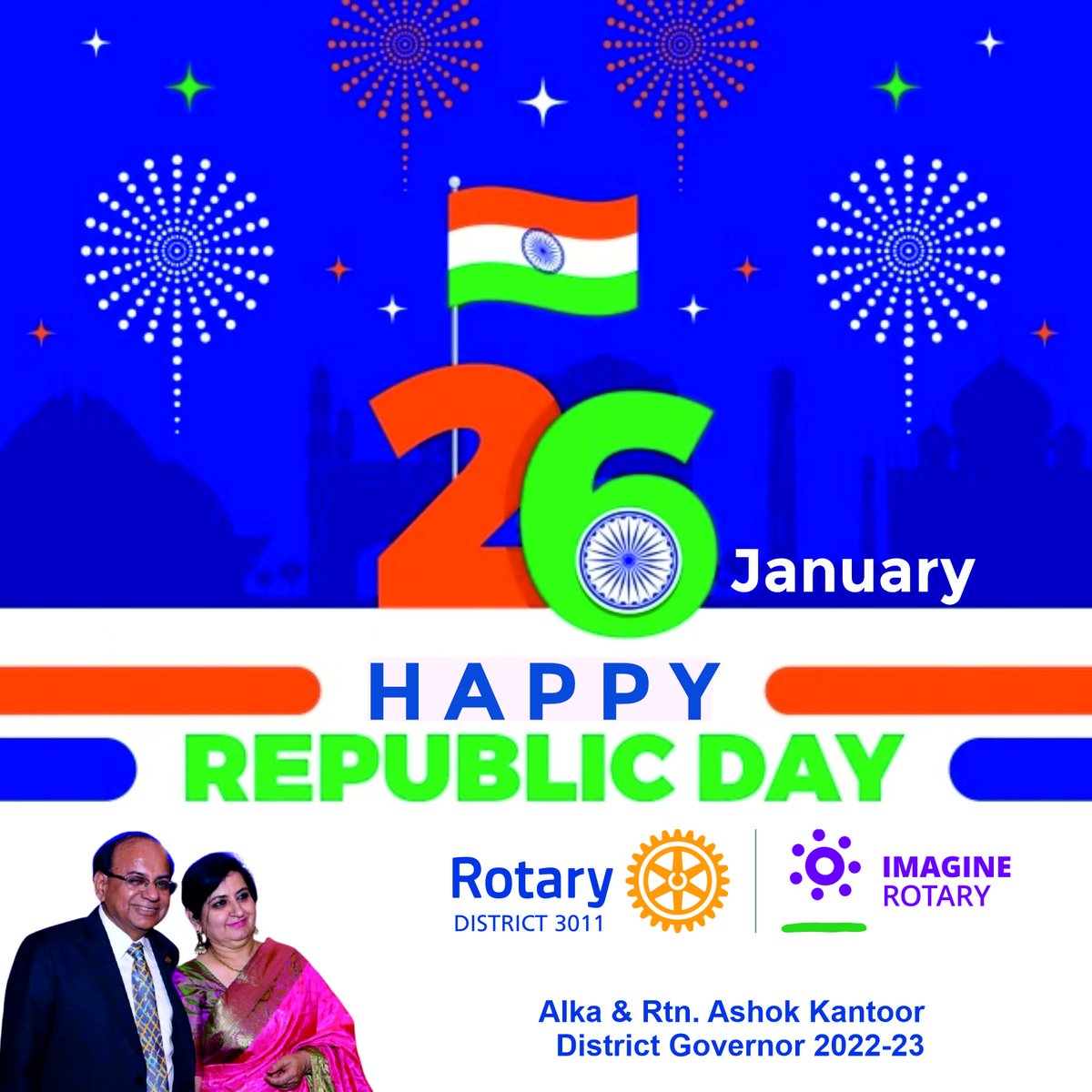 AshokKantoor's tweet photo. Wishing you all a very Happy Republic Day https://t.co/4gK3QC81XF