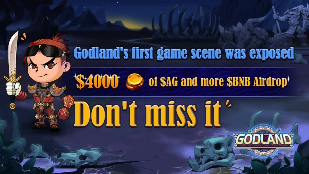🔥 GodLand #Airdrop (AG)
⭐️⭐️⭐️⭐️
🎁 Prize Pool: $4,000 in AG
💰 Reward: $4,000 in AG - 2,000 lucky users
👥 Referral: 1 BNB - top 10 referrers
🏆 Winners: 2,000 random + top 10

🔗 Airdrop Link: t.me/godland_en

🌐 About GodLand: Visit – gods.fi