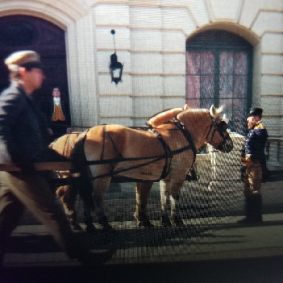notcenedra's tweet photo. Watching first episode of "The Gilded Age" on HBO, I got excited about 9 min in. Two Norwegian Fjord Horses pulling an elegant carriage! WHAA?? 🥰  I've never seen them in a show like this before. Their manes are so great. 
#fjordhorse #GildedAgeHBO #horse #horselover #NFHR https://t.co/3a2rm40gzN