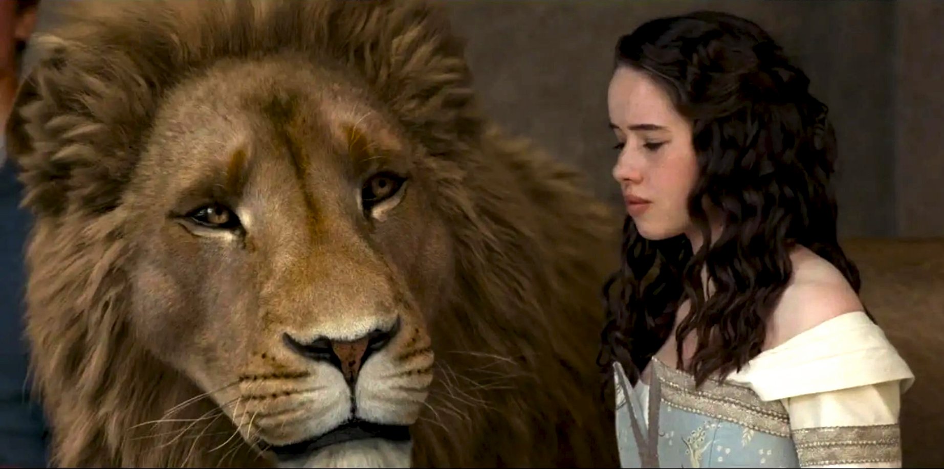 Something I made for my daughter. Her and Aslan. : r/Narnia