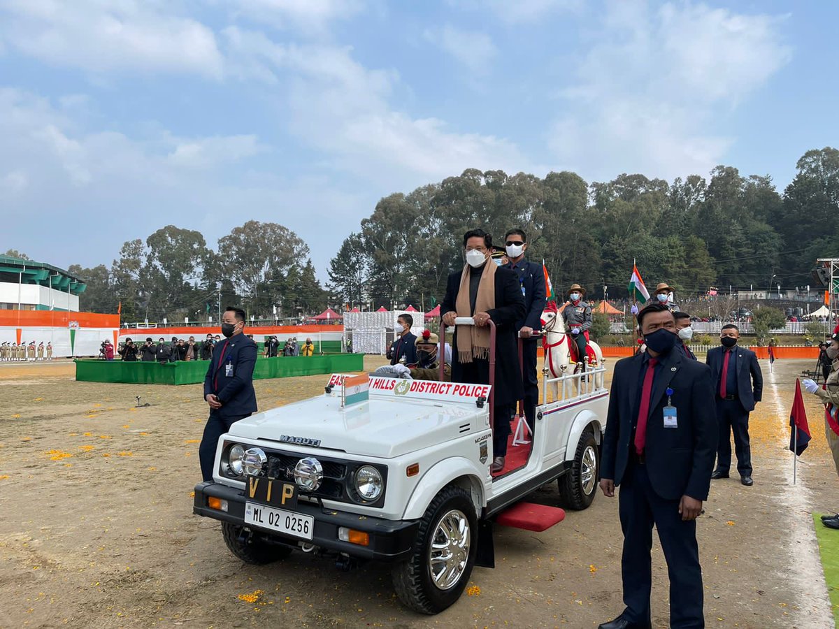 SangmaConrad's tweet photo. We are proud citizens of our great nation. As we celebrate our democracy, let us uphold the values of the Constitution,honour the sacrifice of our forefathers &amp; work for the progress of our country

Attended the #RepublicDayCelebration at Polo Grounds, Shillong

#RepublicDayIndia https://t.co/UjwCkgjdhA
