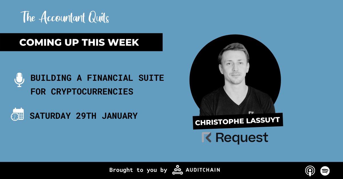 The Accountant Quits (@accountantquits) on Twitter photo If you could choose between getting paid in dull fiat v/s exciting crypto, what would you want?
This week I speak to <a href="/LassuytChristop/">Christophe Lassuyt</a> , the co-founder of <a href="/RequestNetwork/">Request Network</a> , who wants to make #crypto payments #compliant and easy for everyone. 
➡️ (Companies, DAOs, Freelancers) If you could choose between getting paid in dull fiat v/s exciting crypto, what would you want?
This week I speak to <a href="/LassuytChristop/">Christophe Lassuyt</a> , the co-founder of <a href="/RequestNetwork/">Request Network</a> , who wants to make #crypto payments #compliant and easy for everyone. 
➡️ (Companies, DAOs, Freelancers)