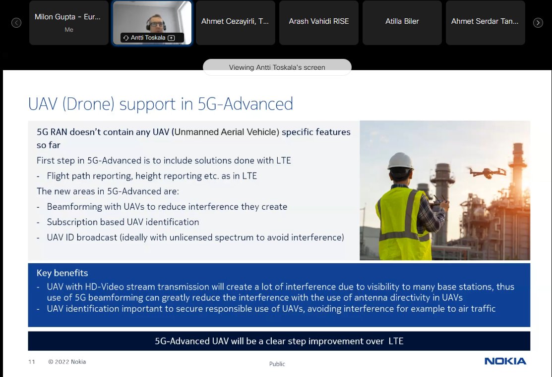 CelticNext's tweet photo. Drones will be better supported in 5G-Advanced UAV than in LTE - Antti Toskala from Nokia Bell Labs in his keynote at the CELTIC-NEXT Online Proposers Day
https://t.co/Z6dDsiOxj0
#CelticPropDay #ICT #5G #6G #UAV #EurekaClusters @3GPPLive @EUREKA_NETWORK https://t.co/0DiQLMRk4d