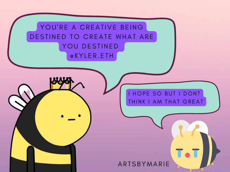 Mari3NFT's tweet photo. Thanks @TheBeeings you're such my happy pill today <3 https://t.co/gP66mX1omm