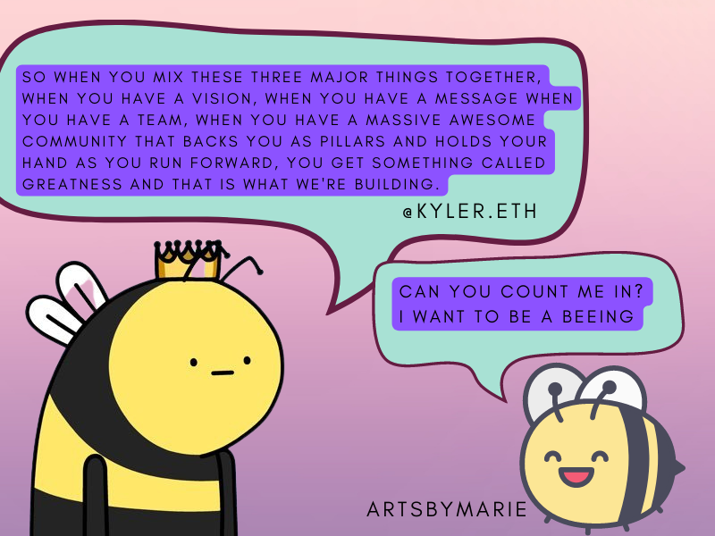 Mari3NFT's tweet photo. Thanks @TheBeeings you're such my happy pill today <3 https://t.co/gP66mX1omm