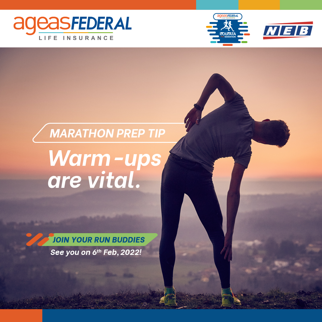 KolFullMarathon's tweet photo. Warming-up adequately is absolutely vital to ensure a hitch-free marathon. Make sure your body is warmed-up and ready before getting started with the race.
 
And to register for Ageas Federal Kolkata Full Virtual Marathon, visit https://t.co/8k55qLIYLC
 
#RunBuddies https://t.co/rJodiUtNFk