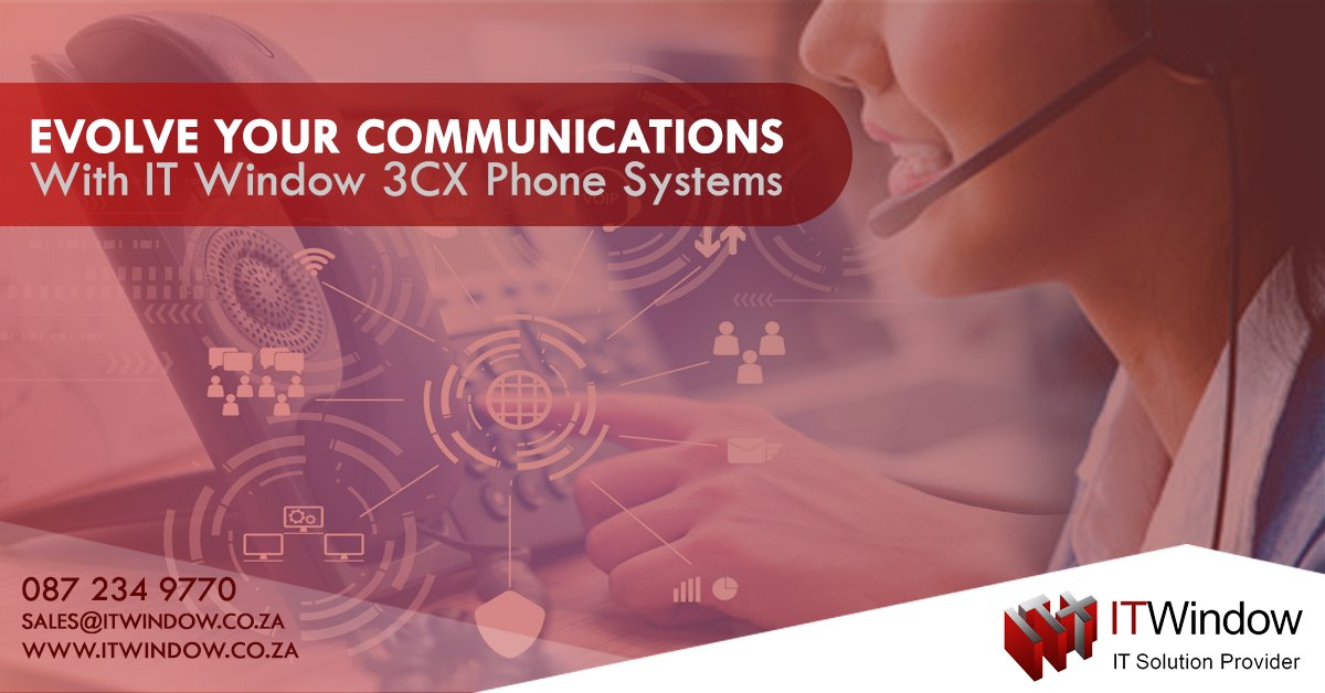 itwindow1's tweet photo. #ITWindow has trained professionals with 3CX certification that will ensure that your 3CX system is set up to fit your needs &amp; budget. Providing crystal clear, reliable communication wherever you are: 087 234 9770 / sales@itwindow.co.za #ITServices #VOIP #ManagedServices #ISP https://t.co/NhNLQG4Z05