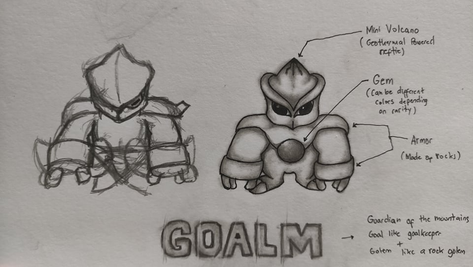 casiple_jp's tweet photo. @AuroryProject Meet Goalm the Guardian of the mountains. Legend has it that their ancestors build the mountains by piling up rocks across the region. They are geothermal powered Nefties with mini volcanos on their head. 
#DesignANeftie
#AURORY https://t.co/rPqaYcDNWM