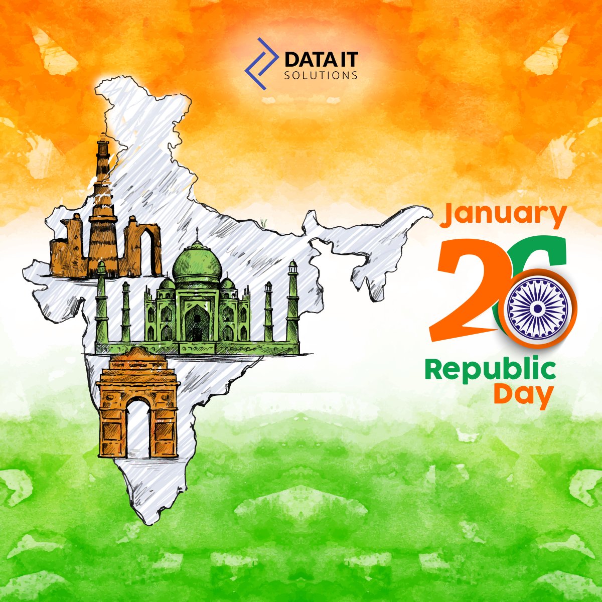 DataitSolutions's tweet image. A thousand salutes to this great nation of ours. May it become even more prosperous and great. DataIT Solutions wishes you a very #HappyRepublicDay
#republicday2022 #India