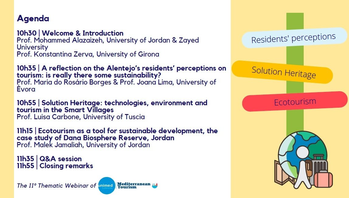 alazaizeh's tweet photo. DON’T MISS TODAY'S WEBINAR - "Tourism and Sustainability: Case Studies from the Mediterranean Region" ..

Register here 👉https://t.co/hfOCGpHAue for the II° Webinar of THE #UNIMEDSubNetwork on Mediterranean #Tourism and join us at 10h30 am CET

Join us.. https://t.co/febvqBOGKm