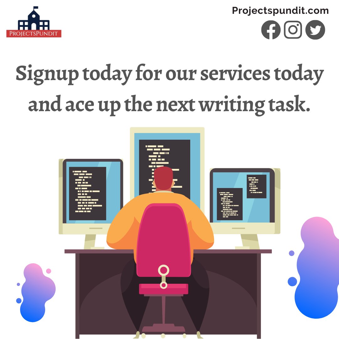 ProjectsPundit's tweet image. Looking for Coursework Writing Service? Choose your personal assistant Projects Pundit for all types of coursework and writing help. We are here to help you out all the time. Signup today for our services today and ace up the next writing task.
💬Whatsapp - 4407915608618