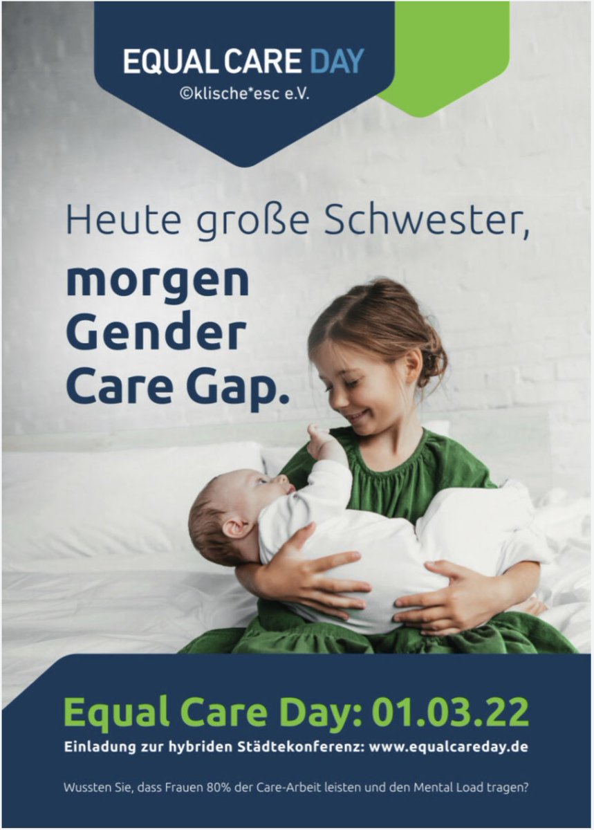 • Programm auf 6 Bühnen parallel • Vorträge, Workshops, Podiumsdiskussionen, Netzwerk-Café den ganzen Tag • Keynote von #FranziskaSchutzbach • #EqualCare•Tickets von €0,- bis Support-Ticket • Am 1. März ist Equal Care Day #ECD2022 • Anmeldung unter equalcareday.de
