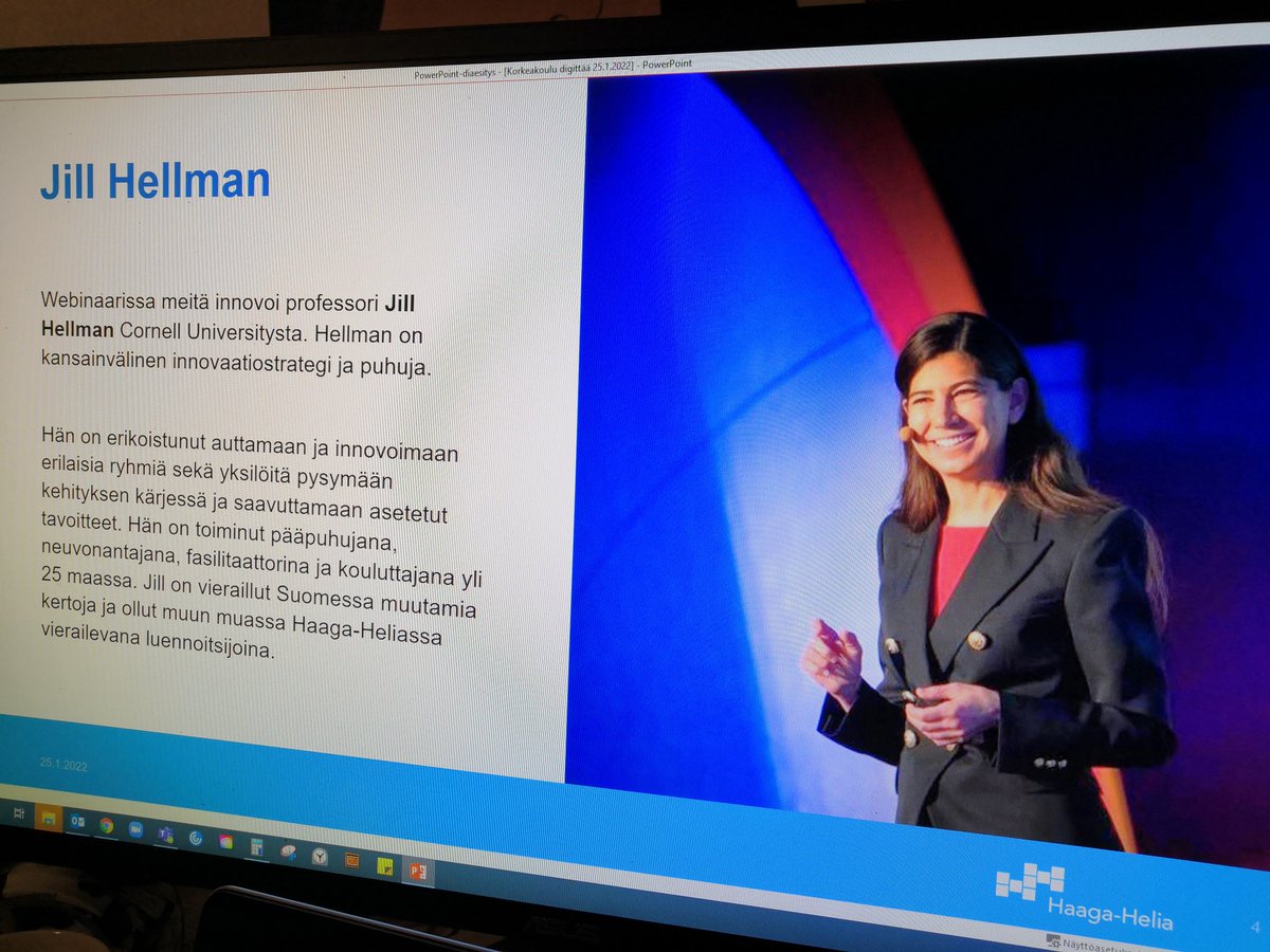 Haaga-Helia Korkeakoulu digittää in a webinar Jill Hellman gave us new ideas and ideas to implement teaching. Thank you Jill for a great webinar! <a href="/HAAGAHELIA_AOKK/">HAAGA-HELIA AOKK</a>