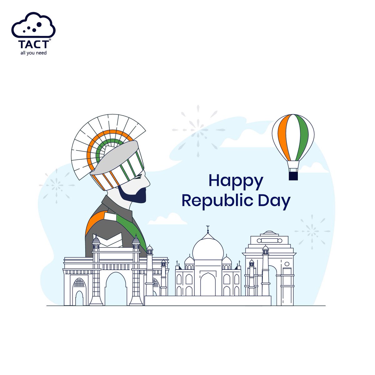 TACTlive's tweet photo. May our Tricolour always fly high. Happy 73rd Republic Day! 🇮🇳🇮🇳  #India  #Indianrepublicday #26january2022 https://t.co/O1Ju17Jcwv