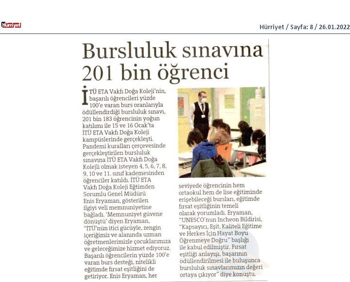 Bursluluk sınavına 201 bin öğrenci <a href="/Hurriyet/">Hürriyet.com.tr</a>