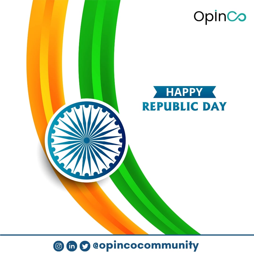 opincocommunity's tweet photo. With faith in our hearts and independence in our thoughts, let's salute the Nation.
OpInCo wishes you all Happy 73rd Republic Day🇮🇳 ✨

#RepublicDayIndia #indiarepublicday  #RepublicDay2021  #OpInCo #community https://t.co/dn7iIp7Suh