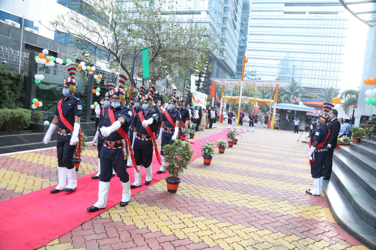 Celebrating our glorious Republic by unfurling our national flag at IndianOil's Western Region office, BKC Mumbai. Happy Republic Day to all.

<a href="/AmritMahotsav/">Amrit Mahotsav</a> #RepublicDay2022 #happyrepublicday2022 #RepublicDay #RepublicDayIndia