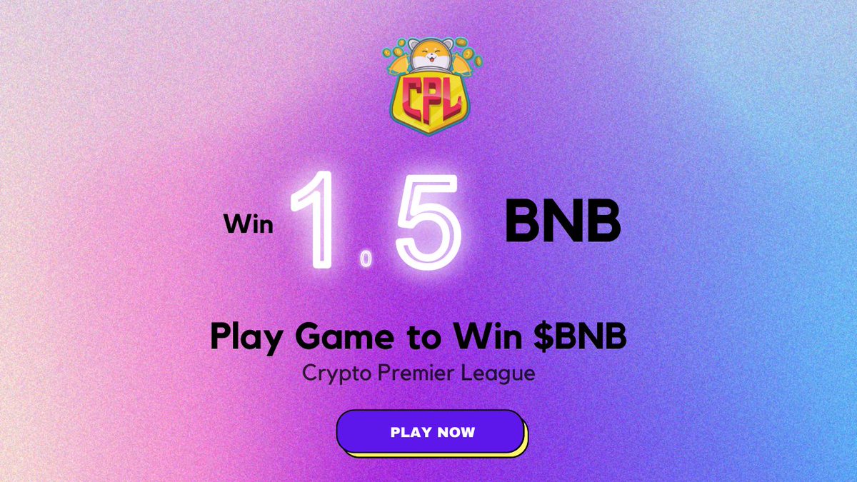 ✨1.5 $BNB rewards on the table✨ Thousands of people are learning &amp; earning everyday!

📌Download CPL bit.ly/cpl_app_downlo…
😎Join, play &amp; earn
🏆Rewards 1.5 $BNB

#BinanceSmartChain #GameFi #PlayToEarn #BNB