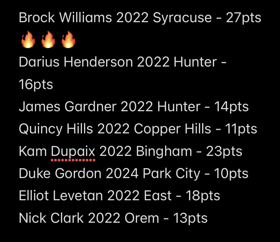 A few awesome performances and breakout games tonight from our boys! 💪🔥 #WeArePremier <a href="/PrepHoopsUT/">Prep Hoops Utah</a> <a href="/dariush2022/">Darius Henderson</a> <a href="/brockwilliams_1/">brock williams</a> <a href="/HillsQuincy/">Swaggy Q</a> <a href="/KamDupaix/">Kam DuPaix</a> <a href="/Nick_clark13/">Nick Clark</a>