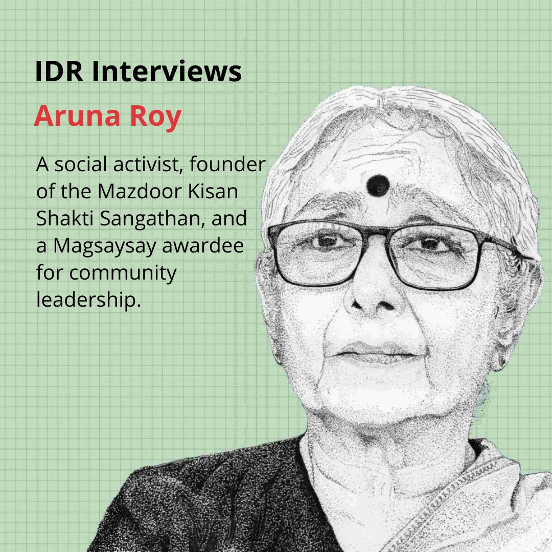 idr_online's tweet photo. #IDRInterviews | “We are losing our right to protest, the right to dissent, the right to access public spaces. And what is democracy if you don’t have the public ear and public space.” - Aruna Roy.
@mkssindia @nikhilmkss
Read more: https://t.co/zvskeblcgI https://t.co/YSaG0J5mo6