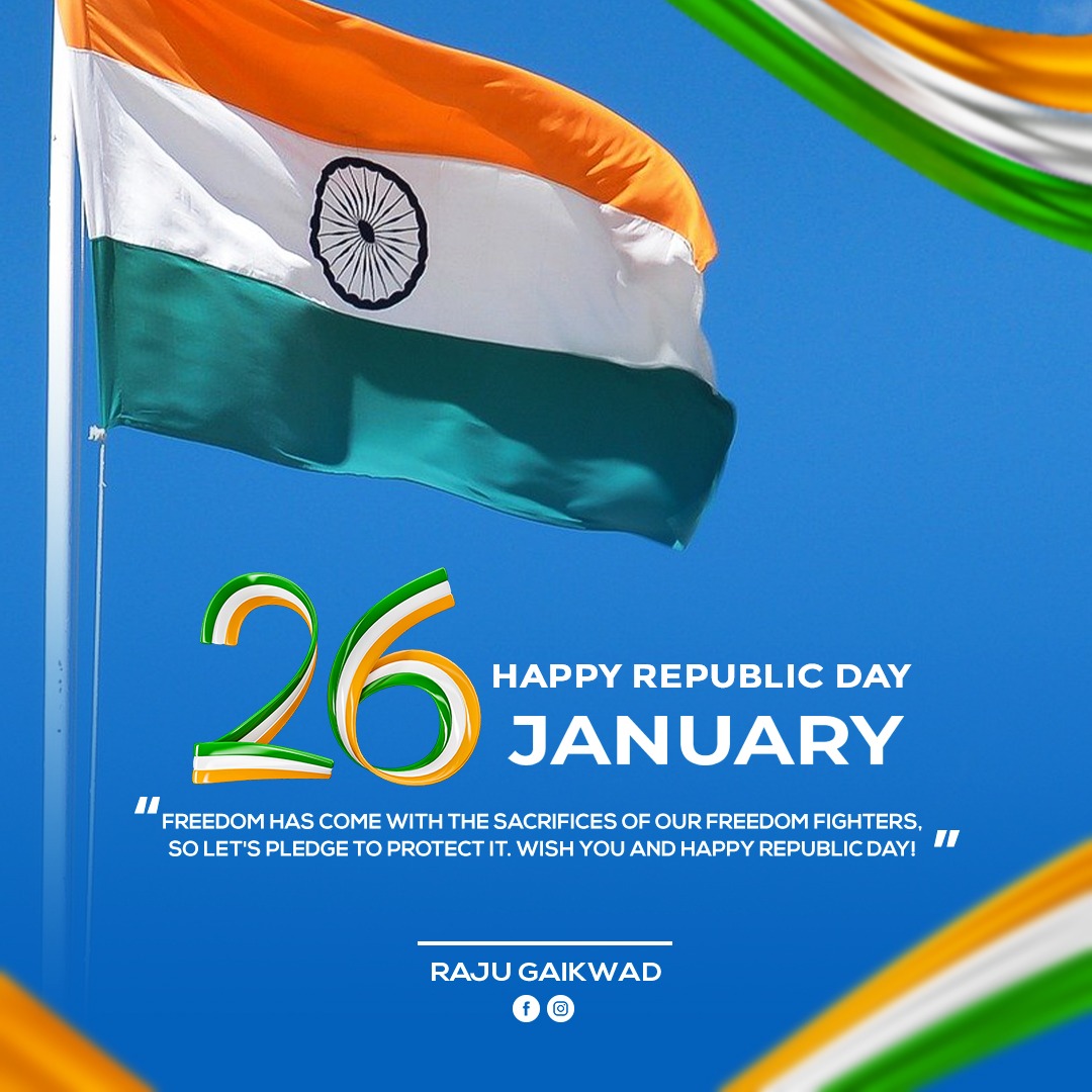 ImRaju47's tweet photo. Wishing everyone a very Happy 73rd #RepublicDay 🇮🇳

#HappyRepublicDay2022 #HappyRepublicDay https://t.co/c0URLEFTKf