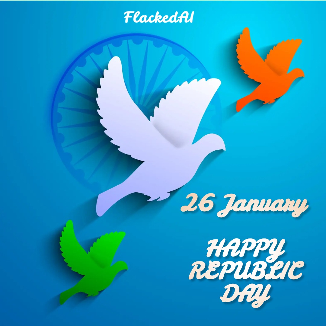 FlackedAI's tweet photo. #FlackedAI wishes everyone a very Happy and Safe #RepublicDay. Let's celebrate this 73rd Republic Day with the pride of being an Indian and utilize the immense power that the Indian Constitution grants us to revolutionize the nation and the world.

#RepublicDay2022 #India #power https://t.co/mjKAnN9SrN