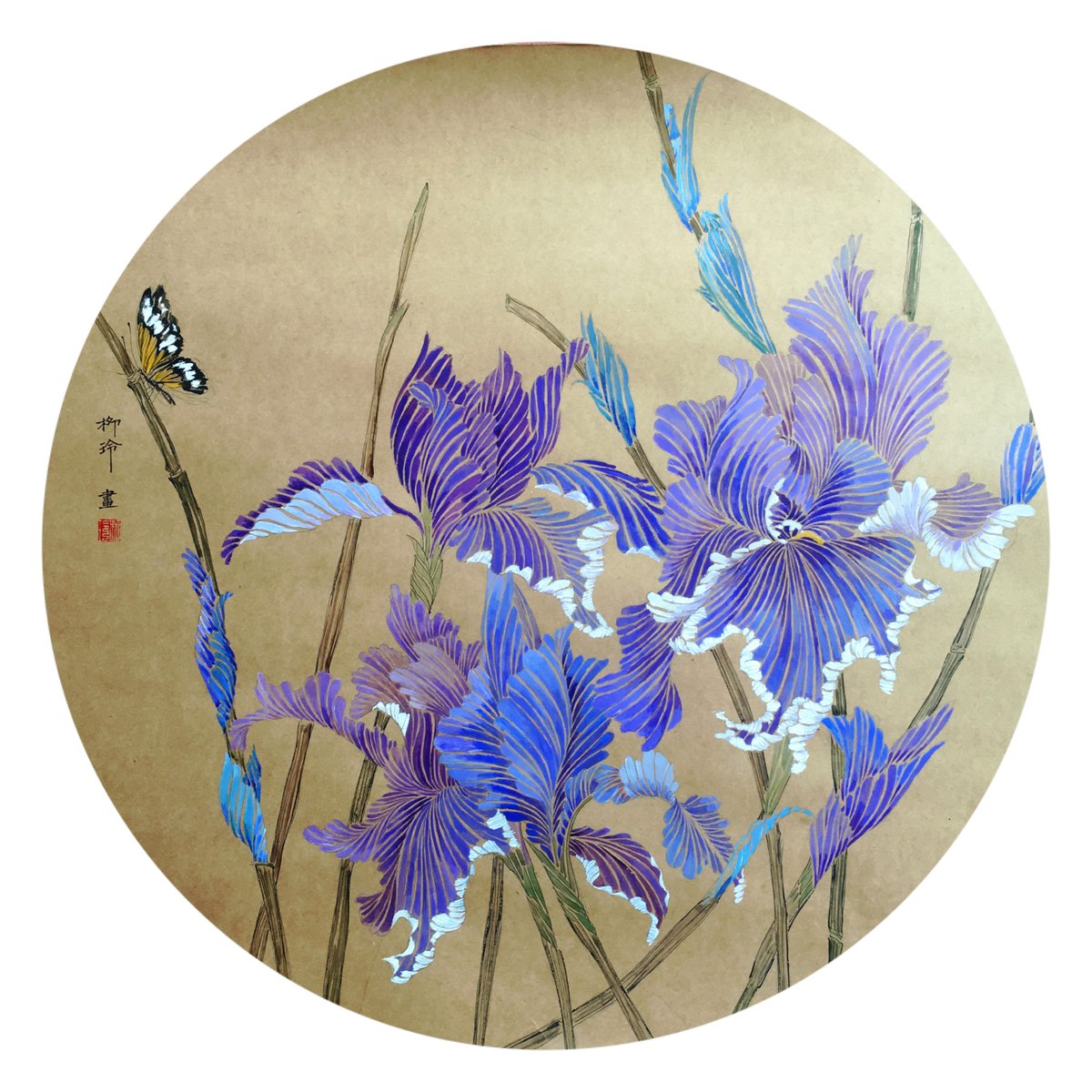 liulingidream's tweet image. 柳玲-《鸢尾花》
怀旧气质的鸢尾花，
带着岁月的斑驳痕迹
和光阴的味道，
盛放过后的凋败，是否会更让人动容。