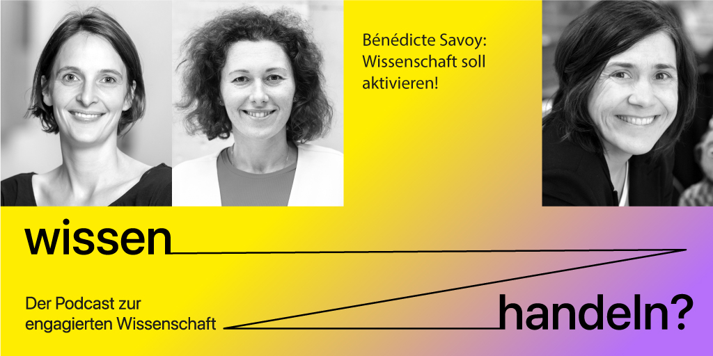 Die Junge Akademie (@junge_akademie) on Twitter photo In Folge 1 von „wissen – handeln?“ sprechen @idolezalek & <a href="/BirgitNemec/">Birgit Nemec</a> mit der Kunsthistorikerin Bénédicte Savoy <a href="/KuK_TUBerlin/">KuK TU Berlin</a> über ihre Erfahrungen & was sie antreibt, mit ihrer Forschung an die Öffentlichkeit heranzutreten.
🎧wissen-handeln.podigee.io In Folge 1 von „wissen – handeln?“ sprechen @idolezalek & <a href="/BirgitNemec/">Birgit Nemec</a> mit der Kunsthistorikerin Bénédicte Savoy <a href="/KuK_TUBerlin/">KuK TU Berlin</a> über ihre Erfahrungen & was sie antreibt, mit ihrer Forschung an die Öffentlichkeit heranzutreten.
🎧wissen-handeln.podigee.io